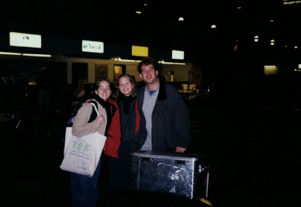 Annie, Marie-Helene and Volkmar at YVR (and yes I know it's sideways!)